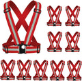 Reflective Running Vest 2 Pack - High Visibility Safety Straps for Men