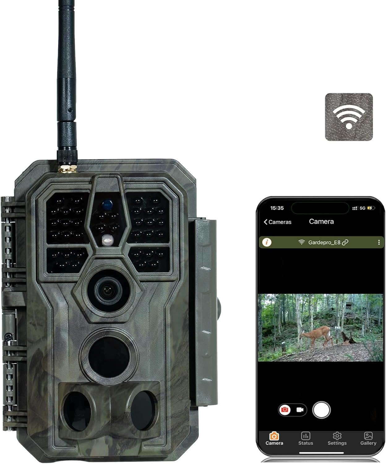 GardePro E8 Trail Camera with WiFi and 48MP Night Vision