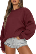 ANRABESS Womens Sweatshirts Crewneck Fleece Oversized Pullover - Cozy