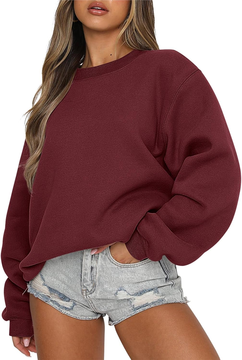 ANRABESS Womens Oversized Pullover Sweatshirts for Fall 2025