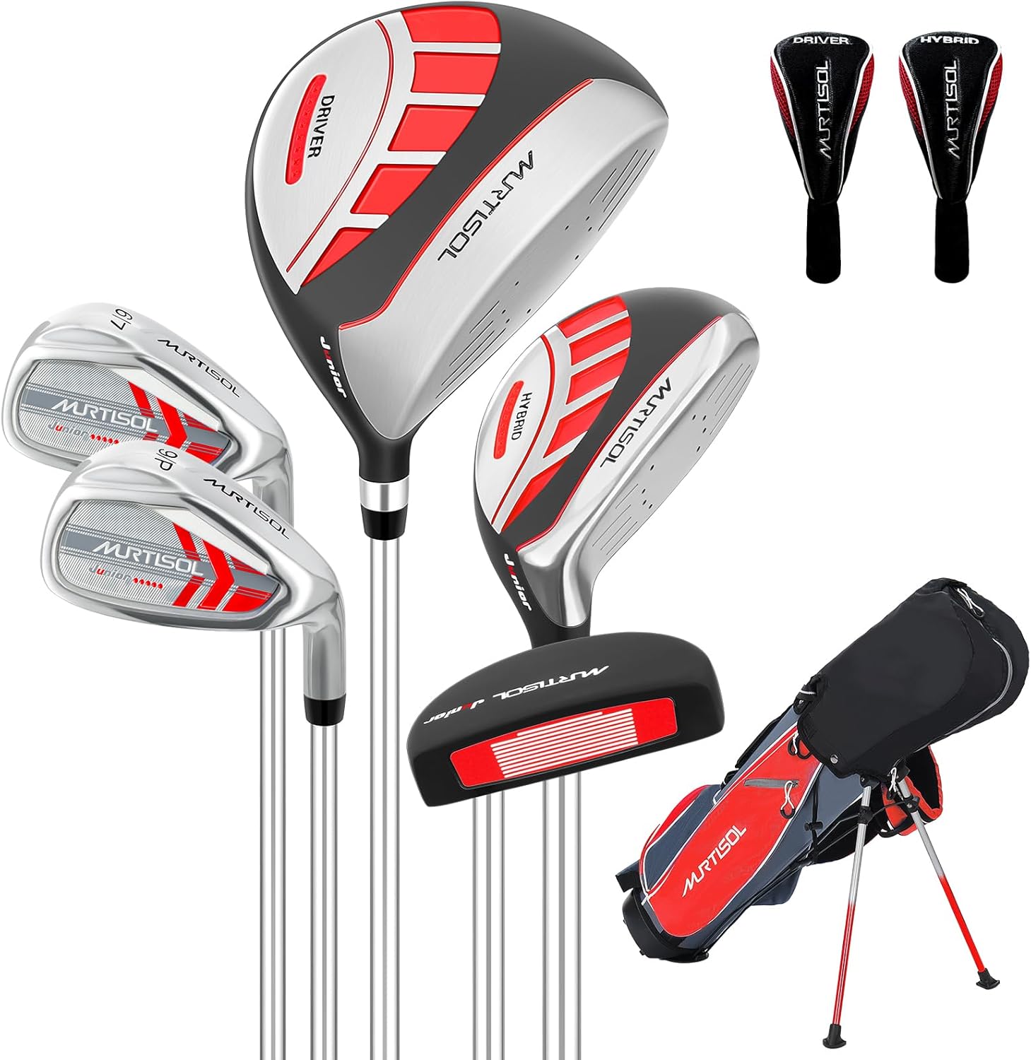 5/6 Pieces Kids Golf Club Set for Ages 4-12 with Stand Bag