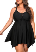 Plus Size Tankini Swimsuit for Women - Tummy Control Two Piece top