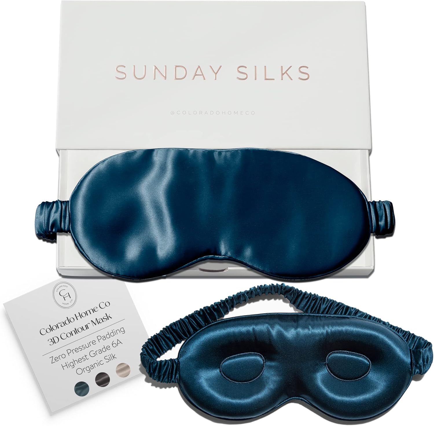 3D Contoured Silk Sleep Mask for Lash Extensions and Travel
