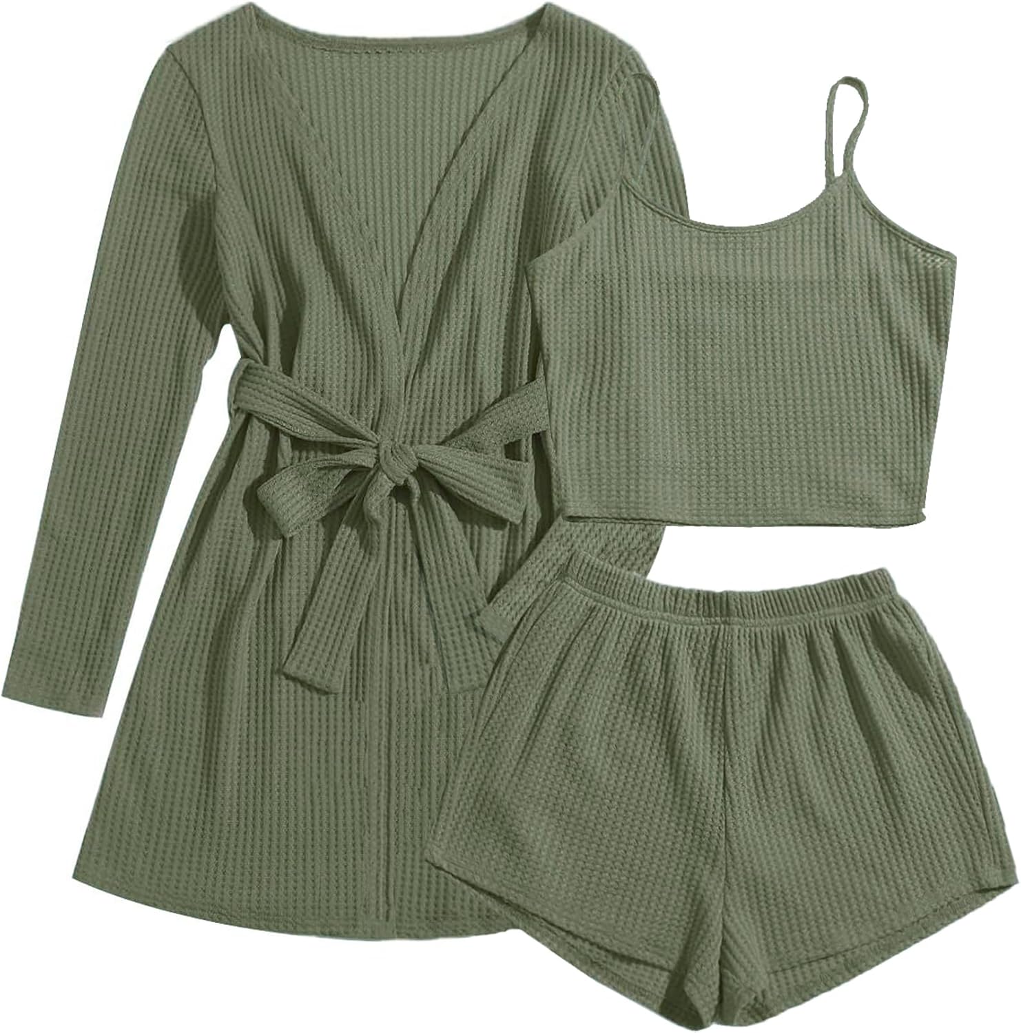 Ekouaer Pajamas for Women Set - Soft 3 Piece Lounge Set