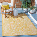Courtyard 4 ft x 5 ft7 in Gold/Ivory Outdoor Indoor Rug - Durable