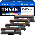 TN436 Toner Cartridge Set 4-Pack Replacement Compatible - High Yield