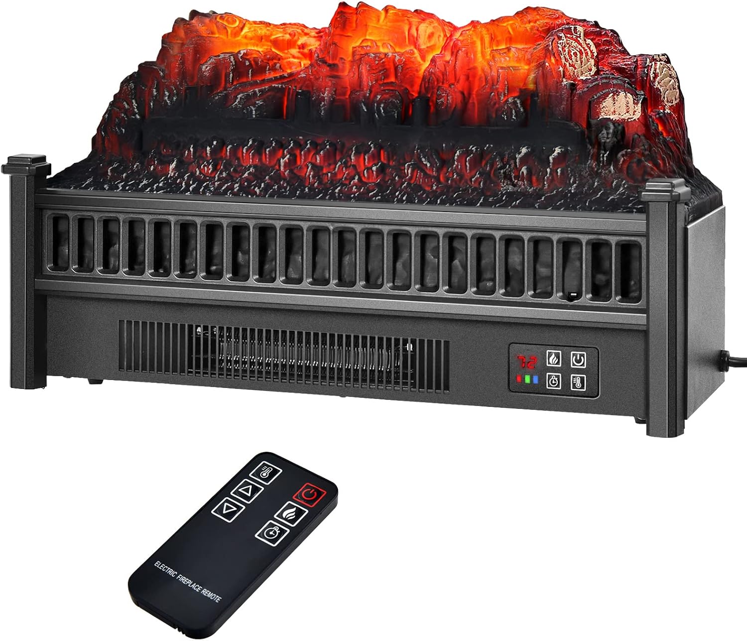 Tangkula 23 Electric Fireplace: Realistic Flames, Remote Control