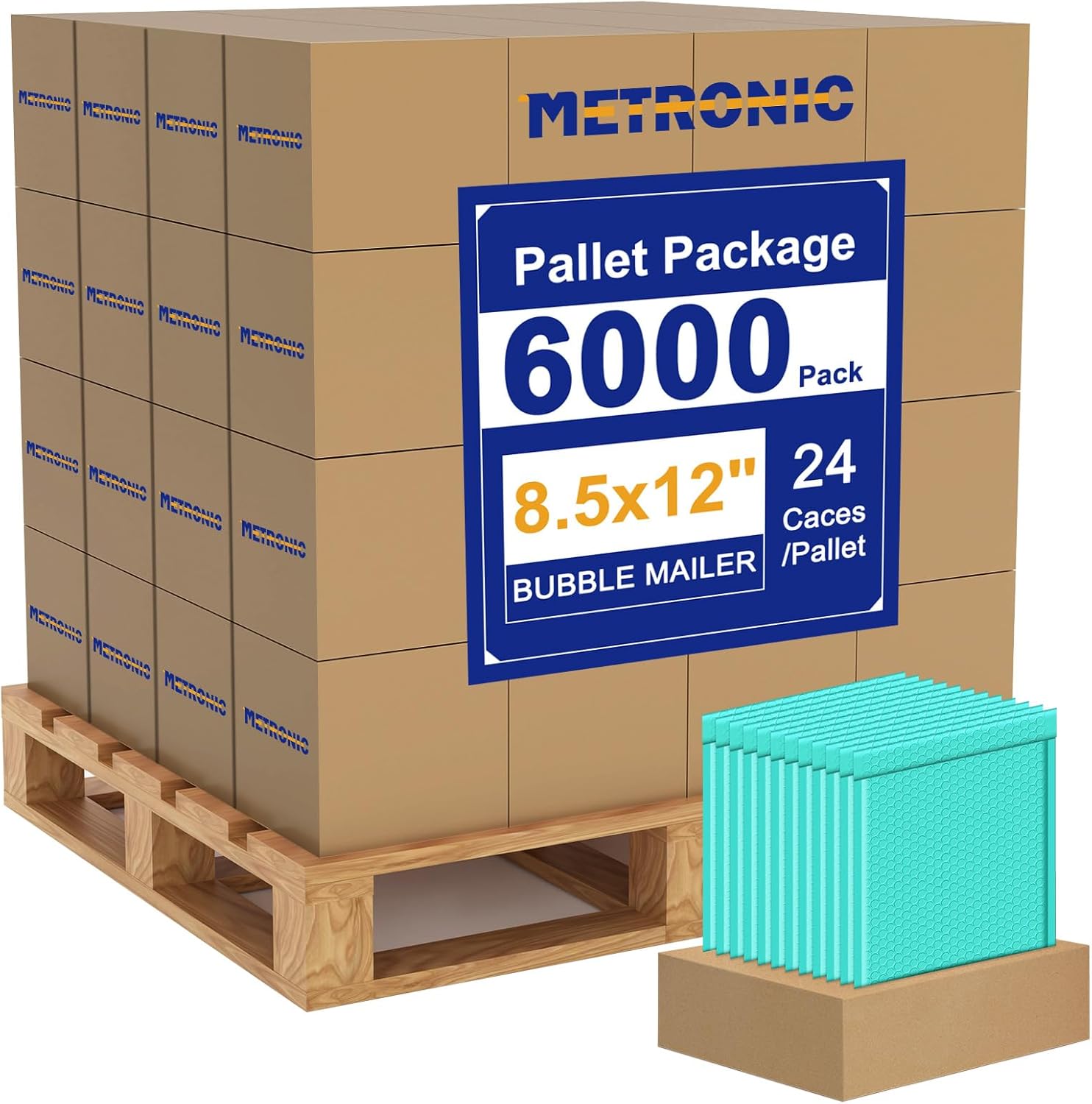Metronic 6000 Pack Bubble Mailers 8.5x12 Inch for Shipping