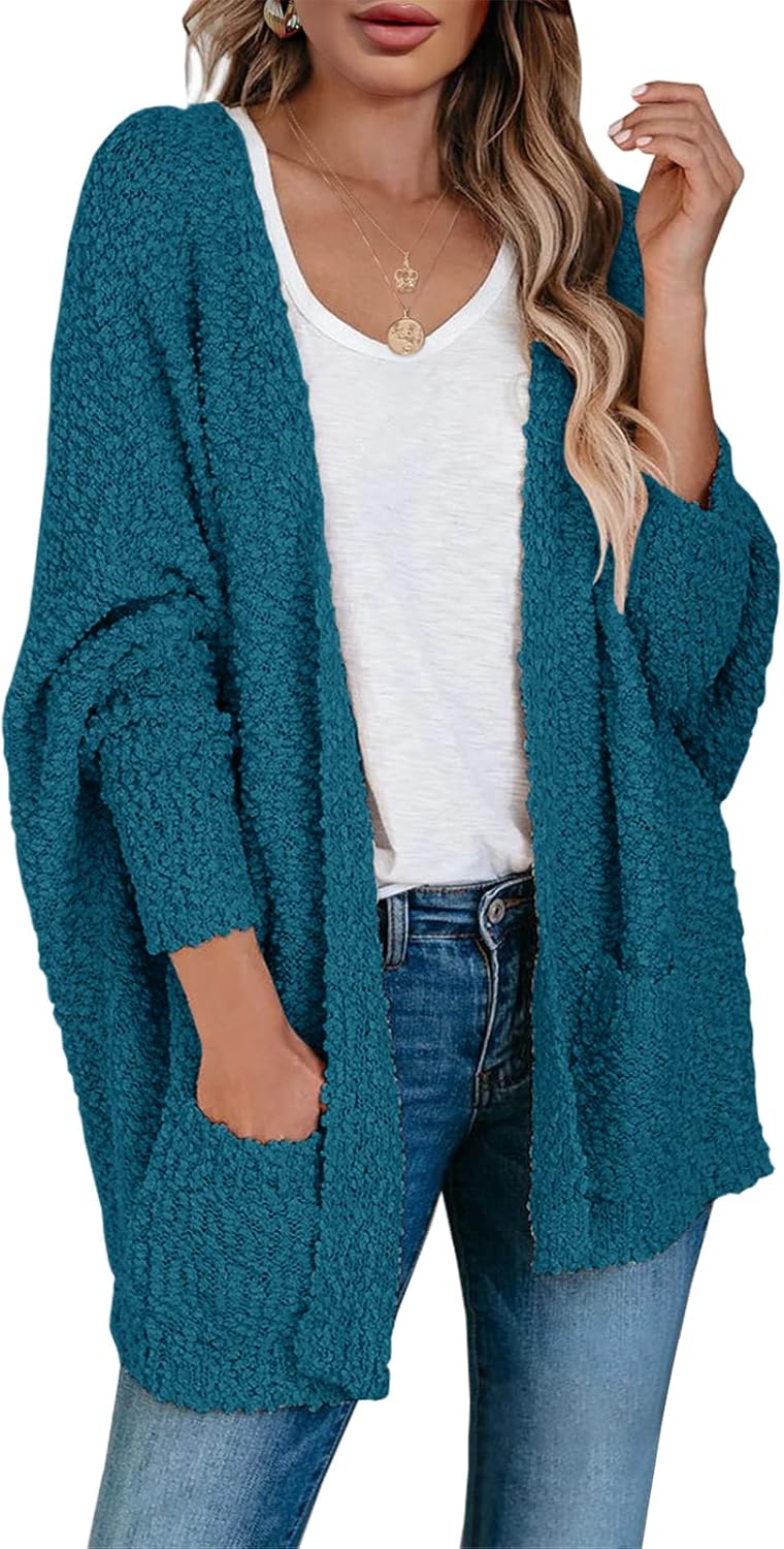 Saodimallsu Women's Chunky Popcorn Cardigan for Cozy Style