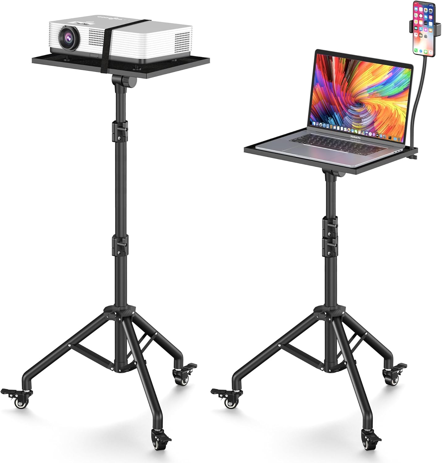 Facilife Portable Projector Stand - Adjustable Height 29-44, Home & Office Use