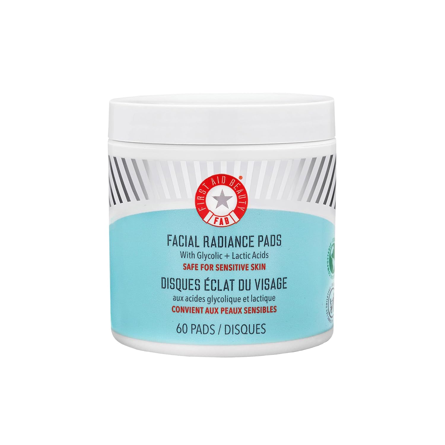 Facial Radiance Pads with Glycolic & Lactic Acids for Skin