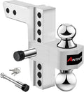 Adjustable Trailer Hitch Ball Mounts 8in Drop/Rise - Dual Ball
