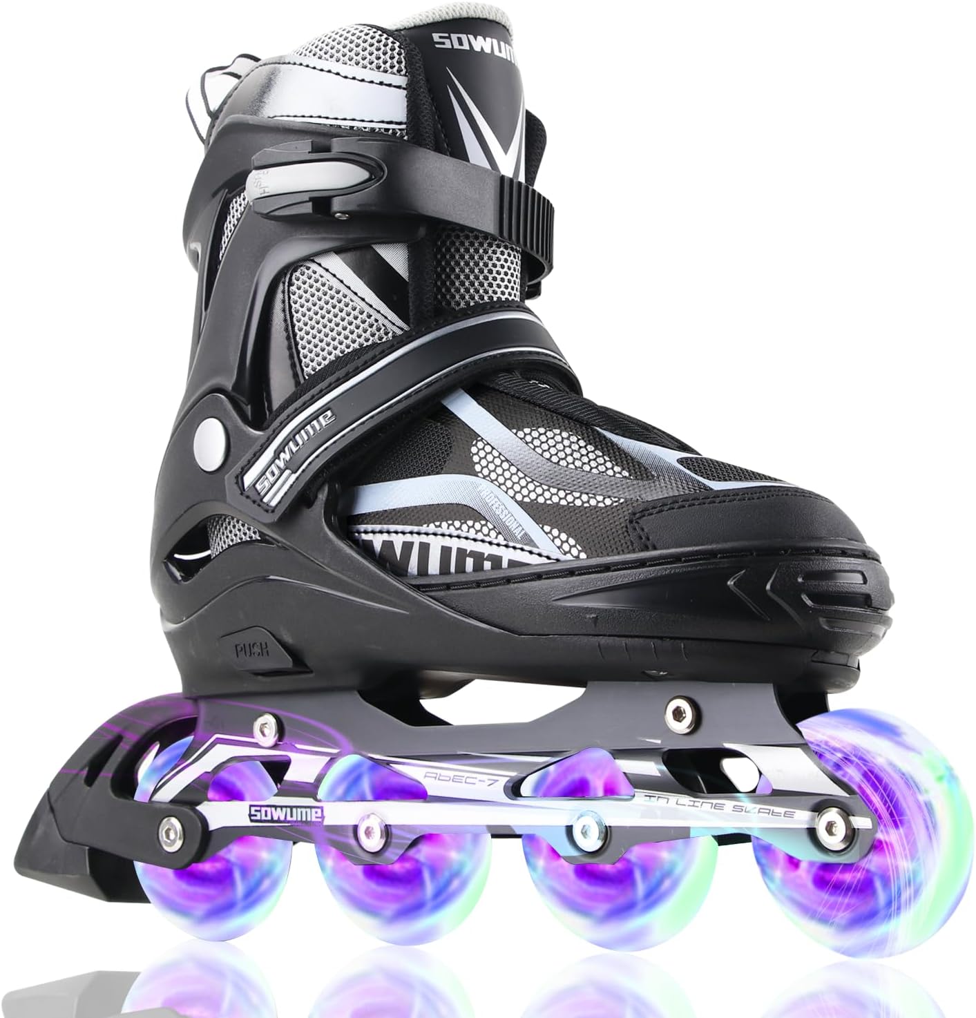 Sowume Adjustable Inline Skates for Kids with Light Up Wheels