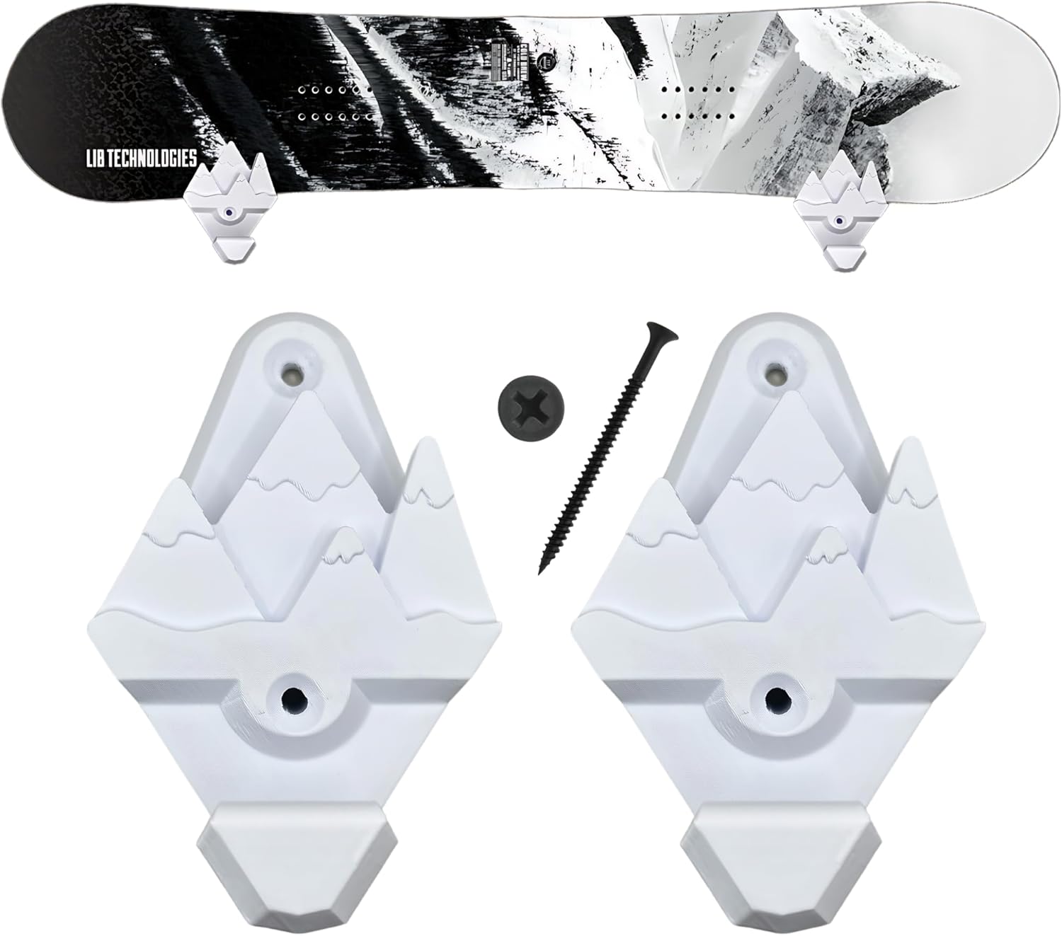 Damage-Free Snowboard Wall Mount - Organize with Style