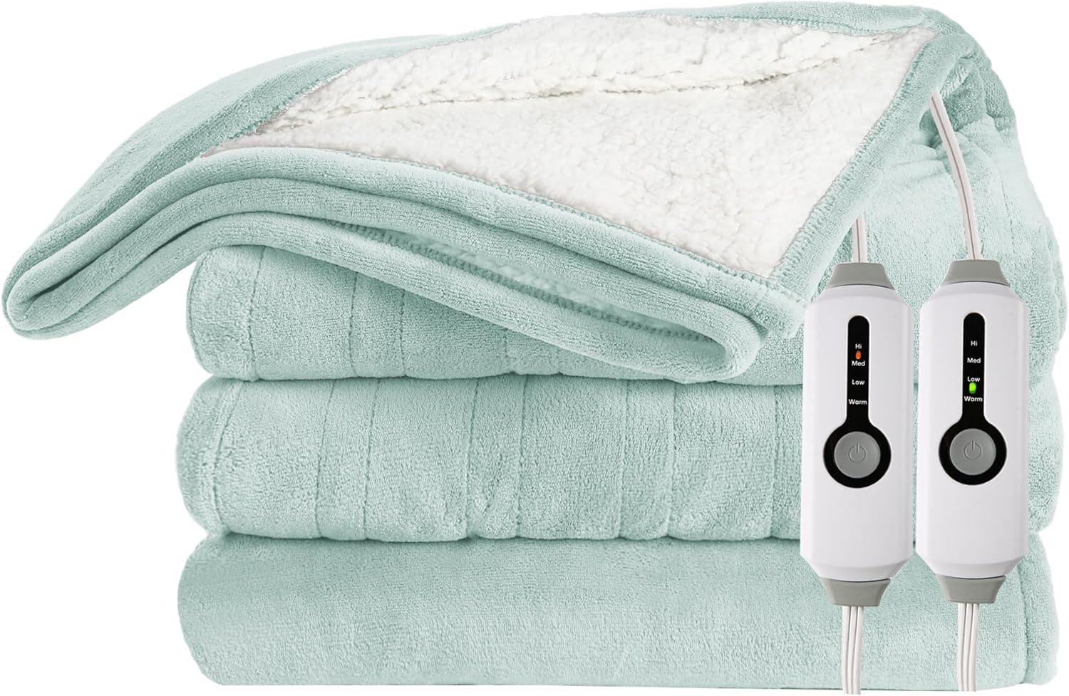 Electric Heated Blanket with Microplush Cover for Queen Beds