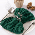 Cheesecloth Napkins 60 Pack Emerald Green 21in x 21in - Bulk Dinner