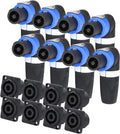 8 Sets Right Angle Speakon Connector Kit - Secure PA & Stage