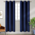 Blackout Curtains for Bedroom Navy Blue - Grommet Thermal Panels