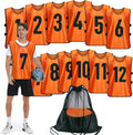 Scrimmage Training Vest 12 Pack - Numbered Team Practice Jerseys