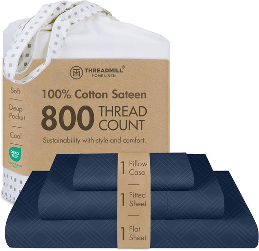 Threadmill Twin Sheets Set | 800 Thread Count Cotton Luxury