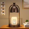 Brown Candle Warmer Lamp with Timer - Safe Electric Candle Light