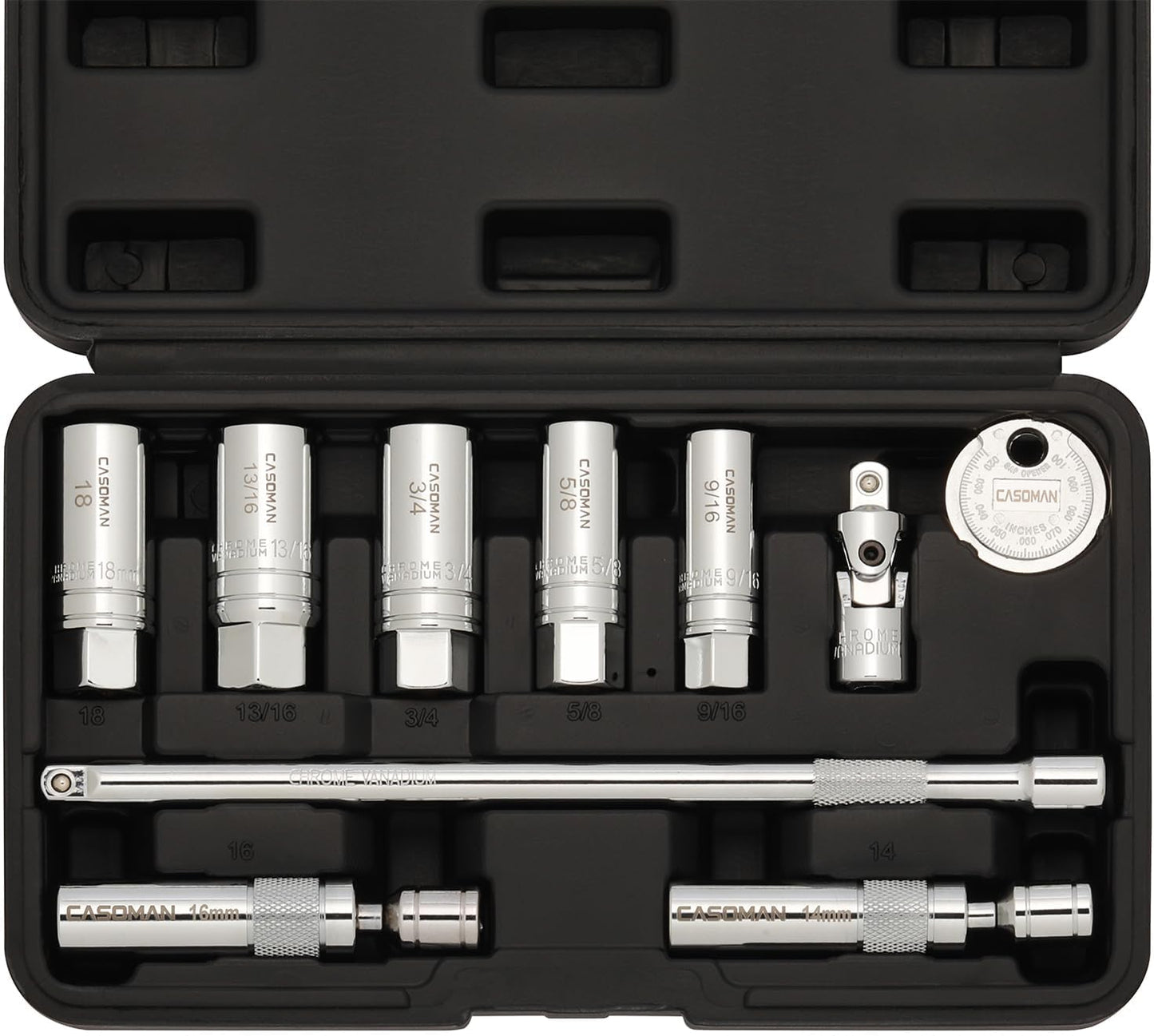 10PCS 3/8 Drive Magnetic Spark Plug Socket Set for Mechanics