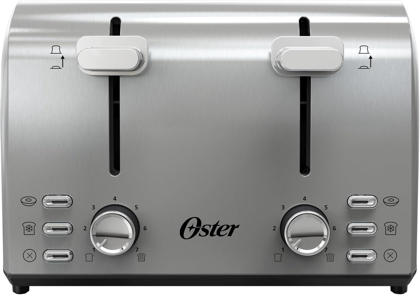Oster 4 Slice Toaster with 7 Browning Settings and Extra Wide Slots