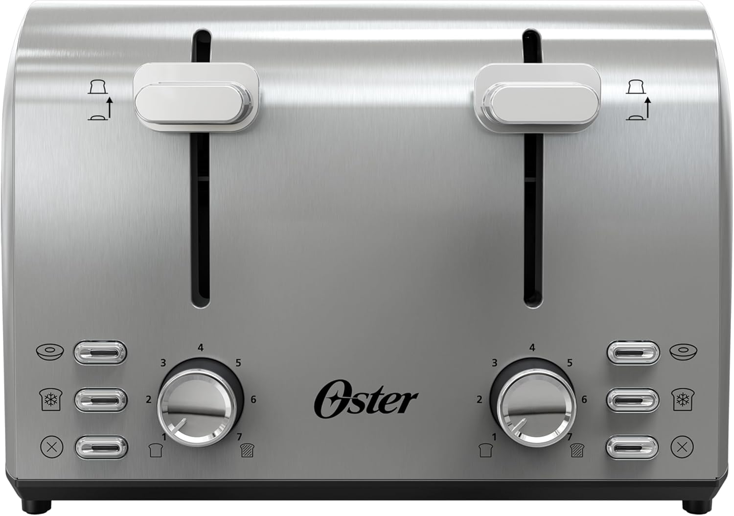 Oster 4 Slice Toaster with 7 Browning Settings and Extra Wide Slots