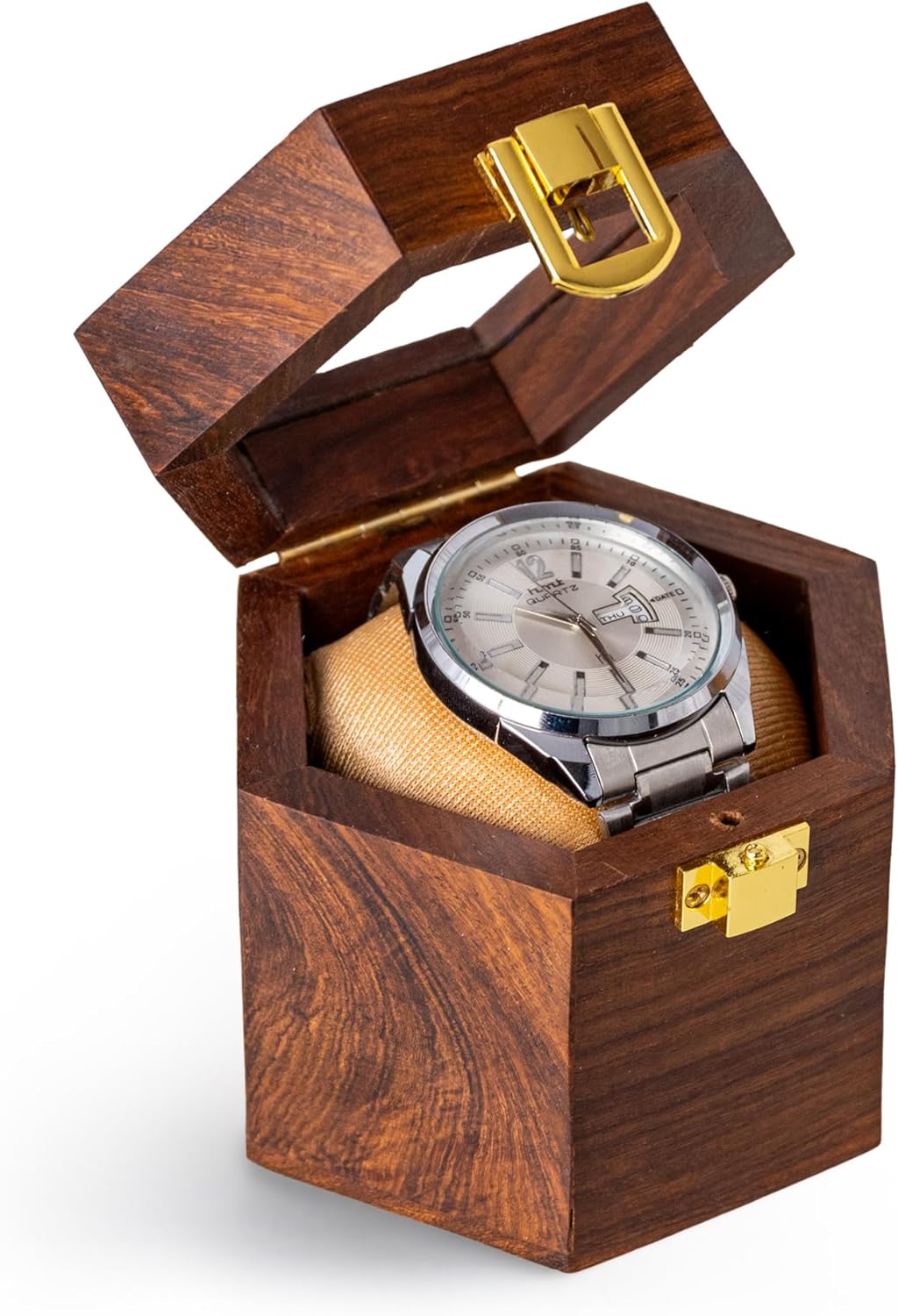 Stylish Dark Rosewood Watch Case - Gift for Him