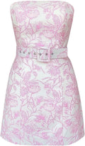 Strapless Homecoming Dresses 2025 Floral Print Short (Style GCQR)