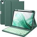 Harvopu iPad Air 11 in Pine Green Keyboard Case - Backlit Detachable