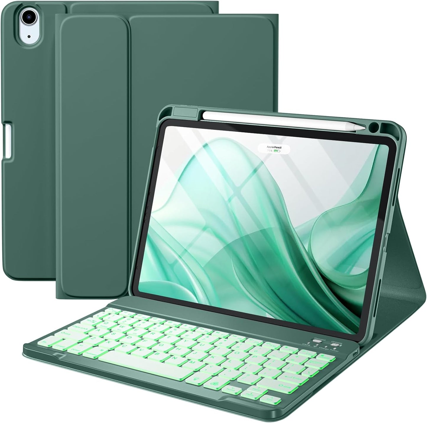Harvopu Compatible iPad Air 11-inch Case with Backlit Keyboard
