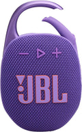 JBL Clip 5 Portable Bluetooth Speaker, Purple - Compact JBL Pro Sound