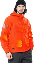 Heated Jacket for Men Black Camo with 12V Battery - Fast Heat