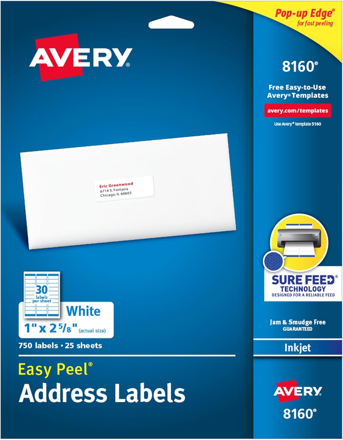 Avery Easy Peel Address Labels 750 Pack - Hassle-Free Mailing!