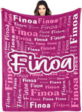 Personalized Throw Blanket 50x60 in - Custom Name Flannel