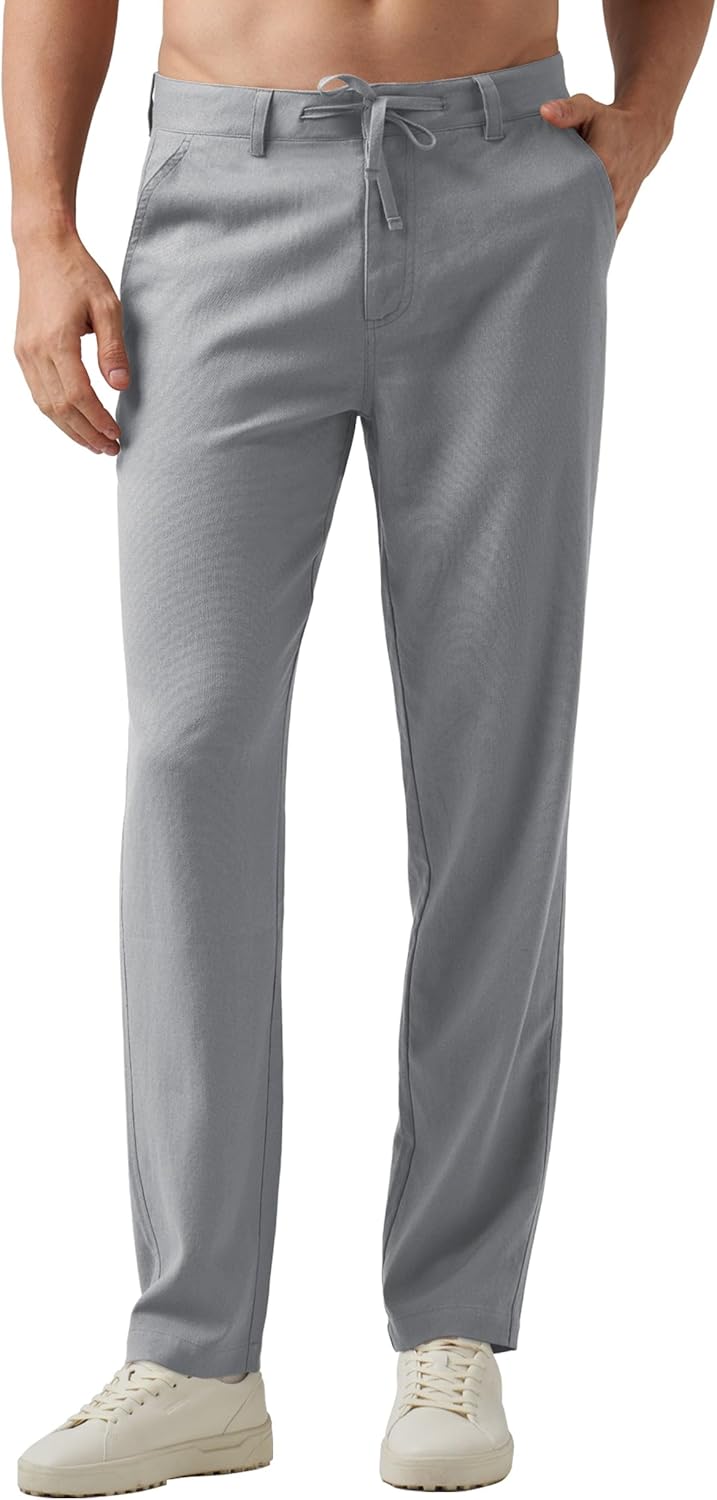 Willit Men's Linen Pants for Casual Summer Comfort and Style