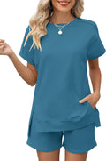 LOMON Womens 2 Piece Summer Loungewear Set - Comfortable (Style M3QB)