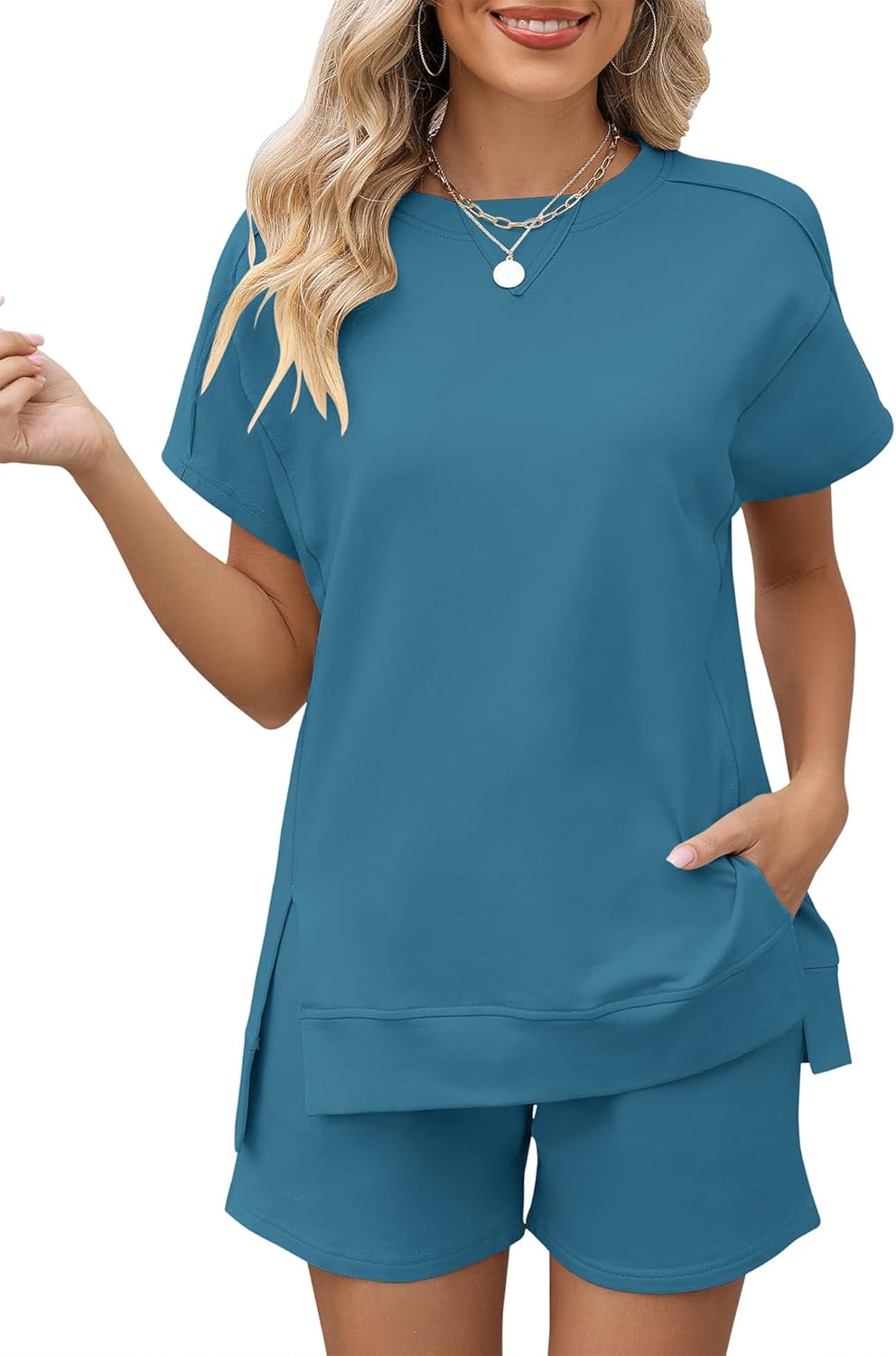 LOMON Womens Fashion 2 Piece Outfits for Summer Loungewear