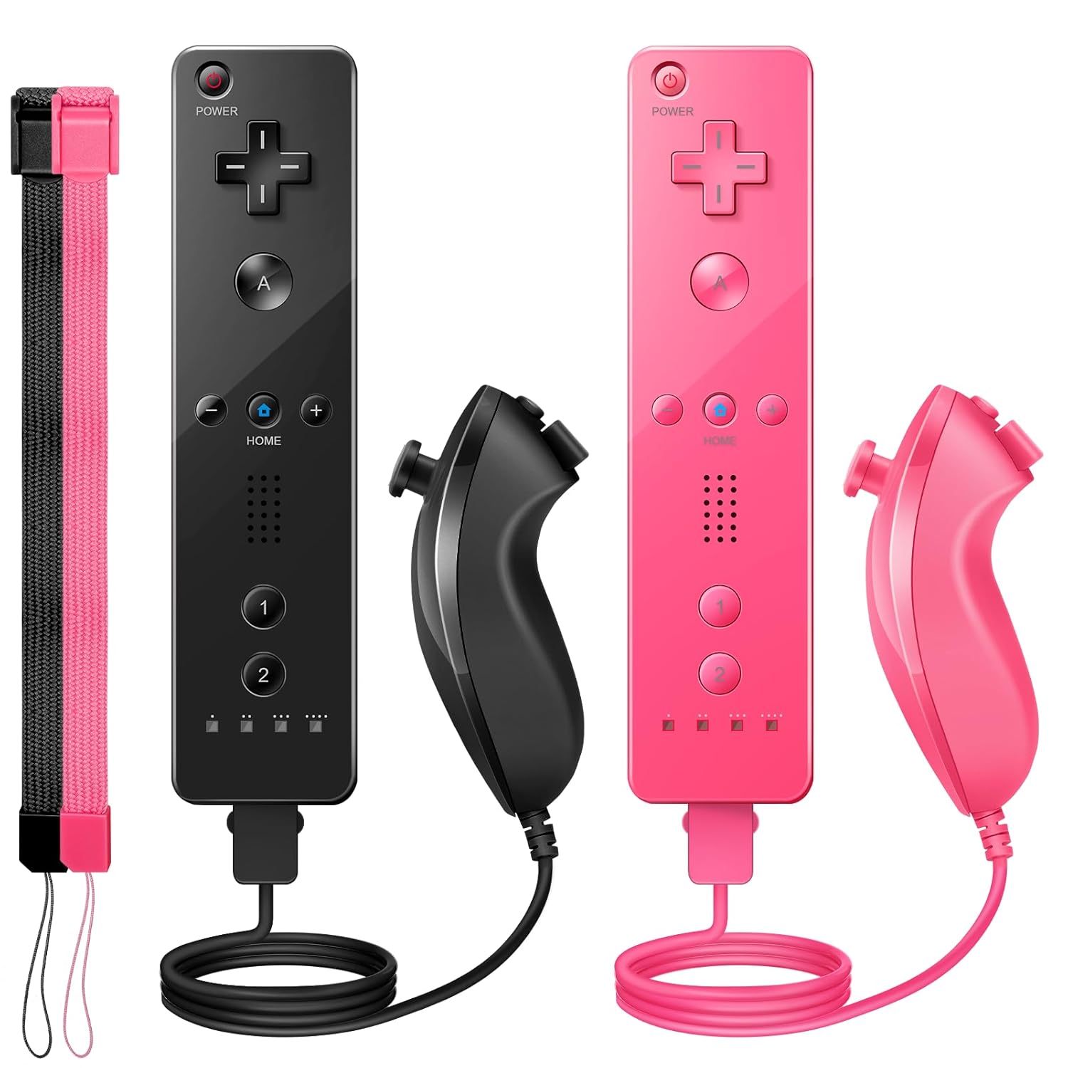 Wii Controller 2 Pack with Nunchuck Joystick for Gaming Fun