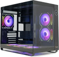 Iota C70 BK Mid-Tower Gaming PC Case - Panoramic View & ARGB Cooling