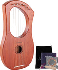 7 String Lyre Harp - Compact Mahogany Lyre Harp for Beginners