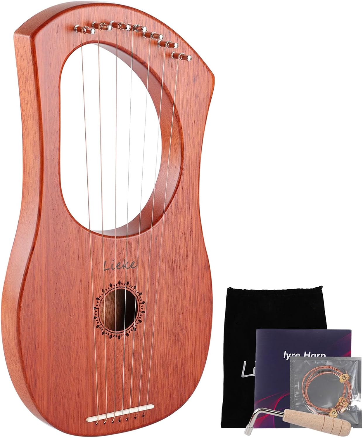 LIEKE 7 String Lyre Harp Instrument for Beginners and Musicians