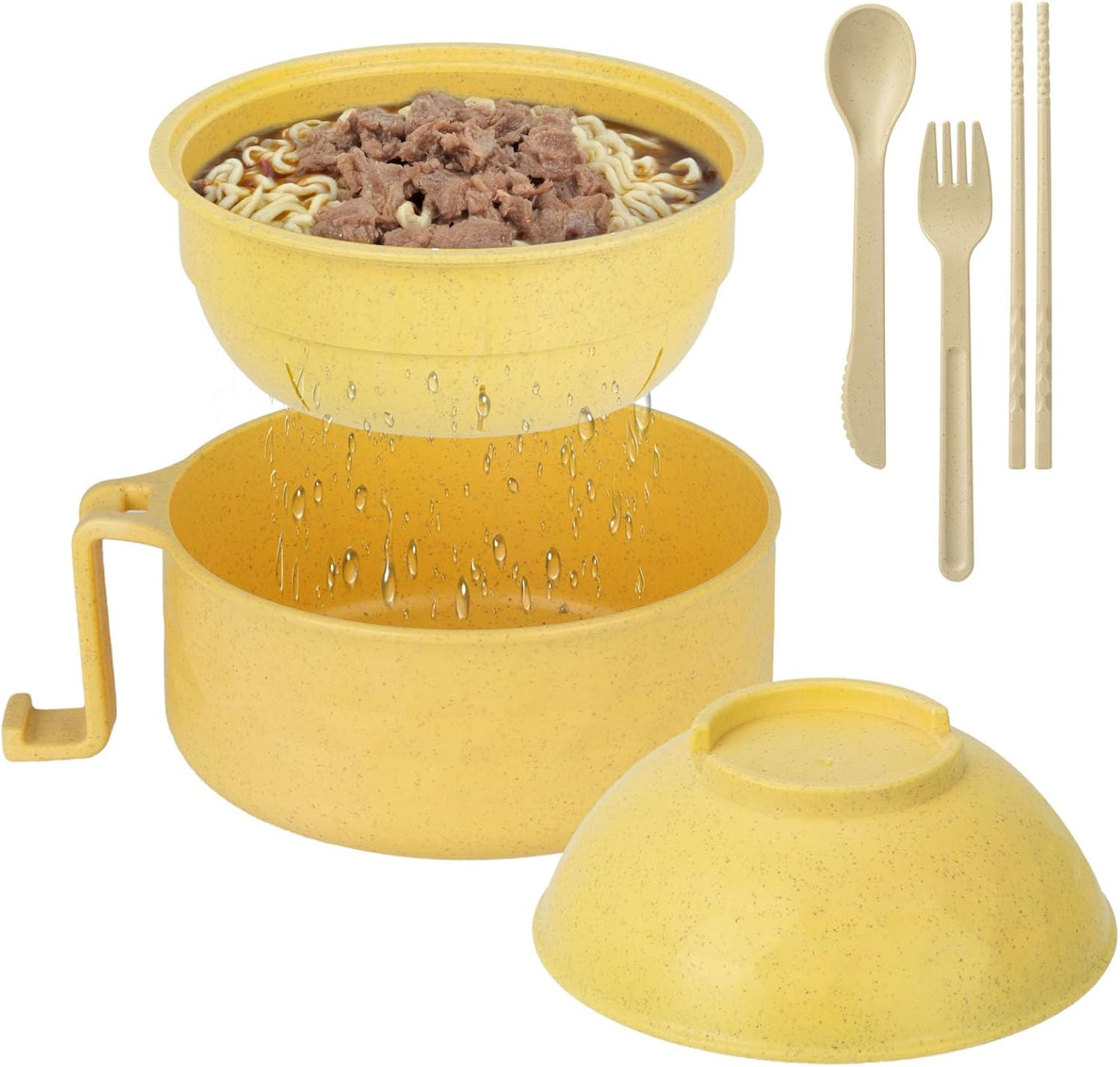 OZY Microwave Ramen Bowl Set: Cook and Eat Conveniently!