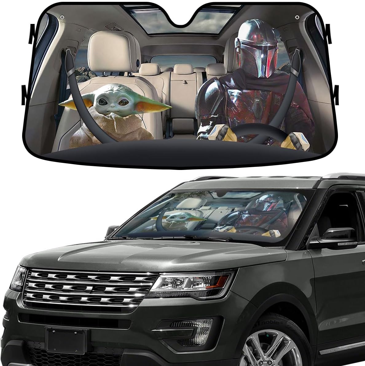 Star Movie Baby Alien Guard Funny Windshield Sun Shade for Cars