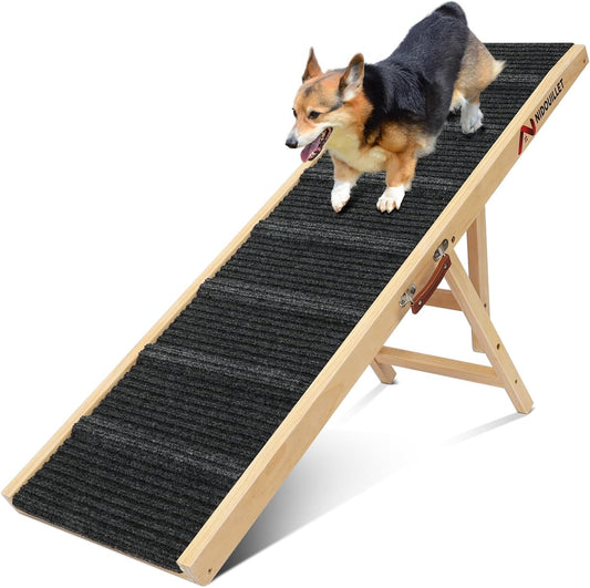 Nidouillet Dog Ramp for Bed - Adjustable Height & Anti-Slip