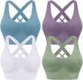 Women's High Impact Sports Bras with Comfortable Cross Back Design
