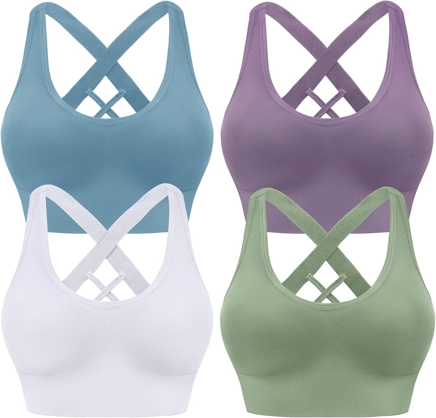 High Impact Sports Bras for Women - Comfortable Cross Back Design
