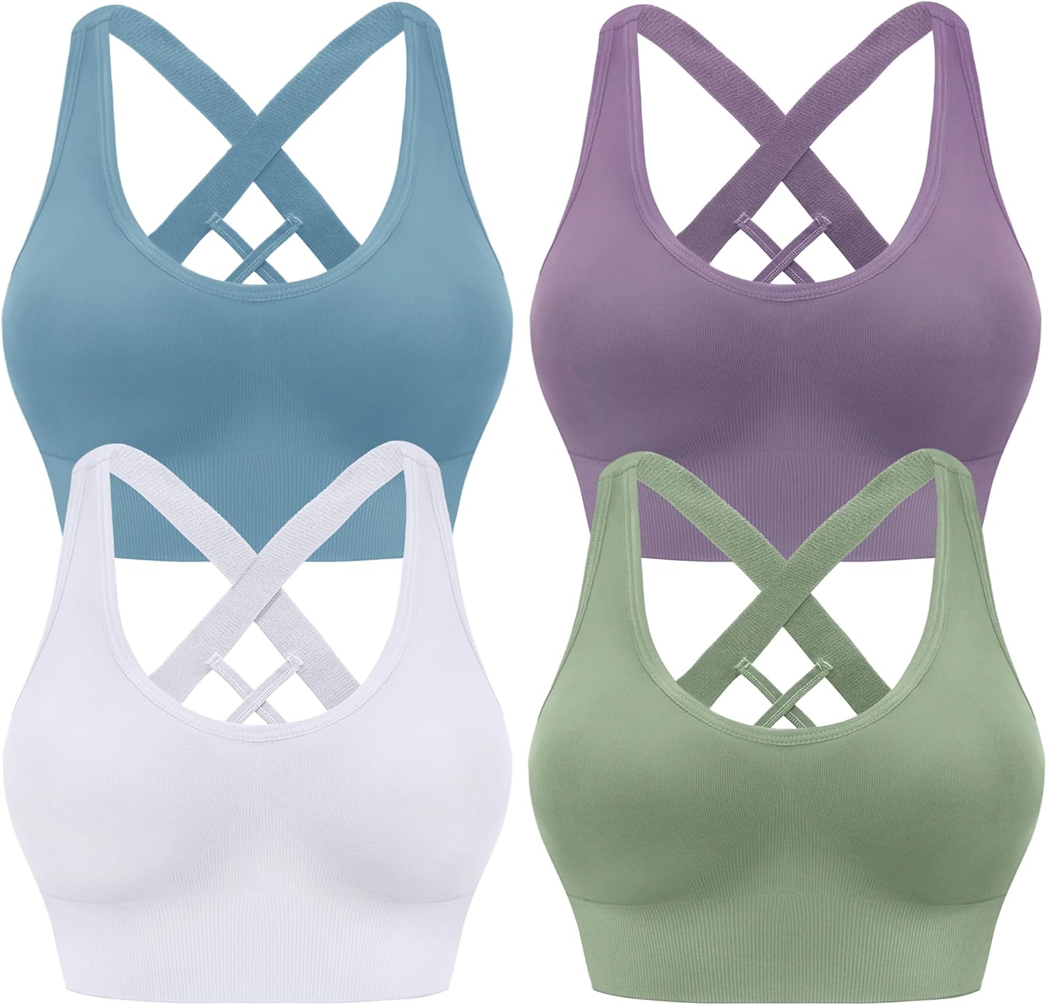 High Impact Sports Bras for Women - Comfortable Cross Back Design