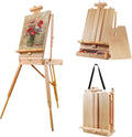 CONDA Large Wooden French Easel and Sketchbox Easel - Stable, Portable